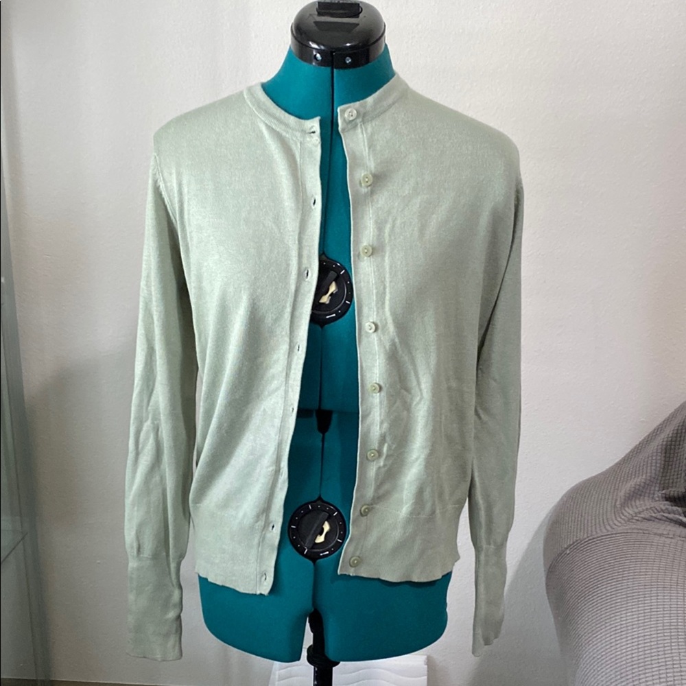 Love & Whimsy green long sleeve cardigan sweater